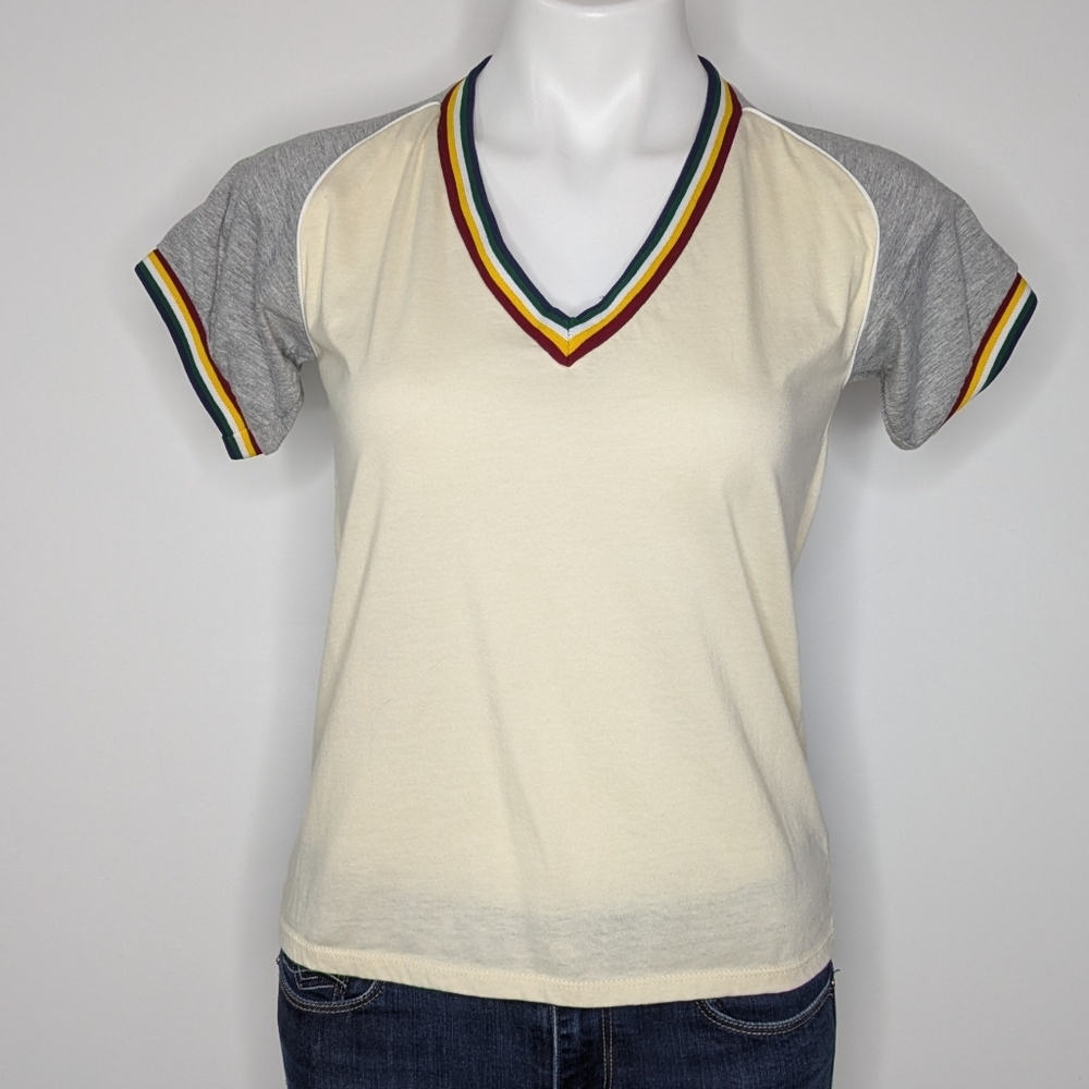 Camp Collection Will Tee Cream Grey Short Sleeve T-shirt XS